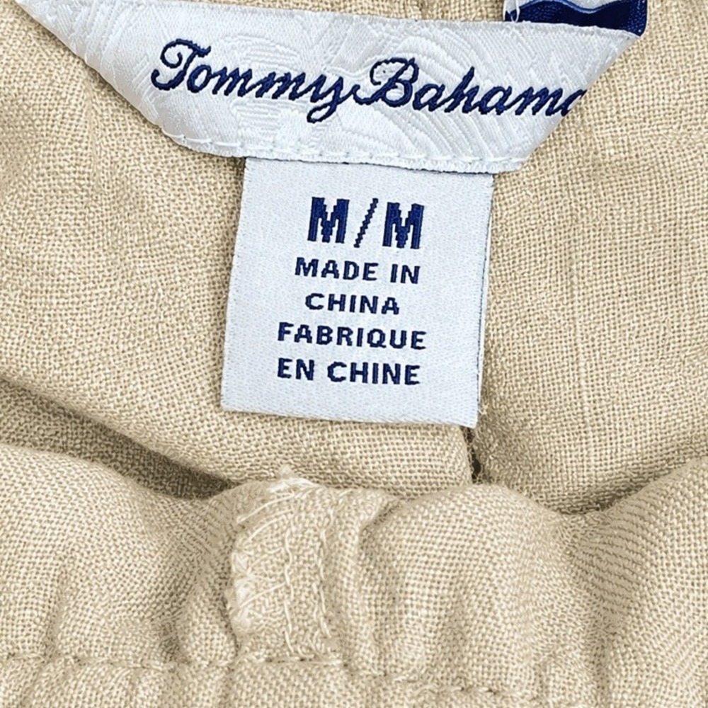 Tommy Bahama 100% Linen Pull On Pants Womens Medium Natural Tan Pockets Summer - Picture 6 of 14